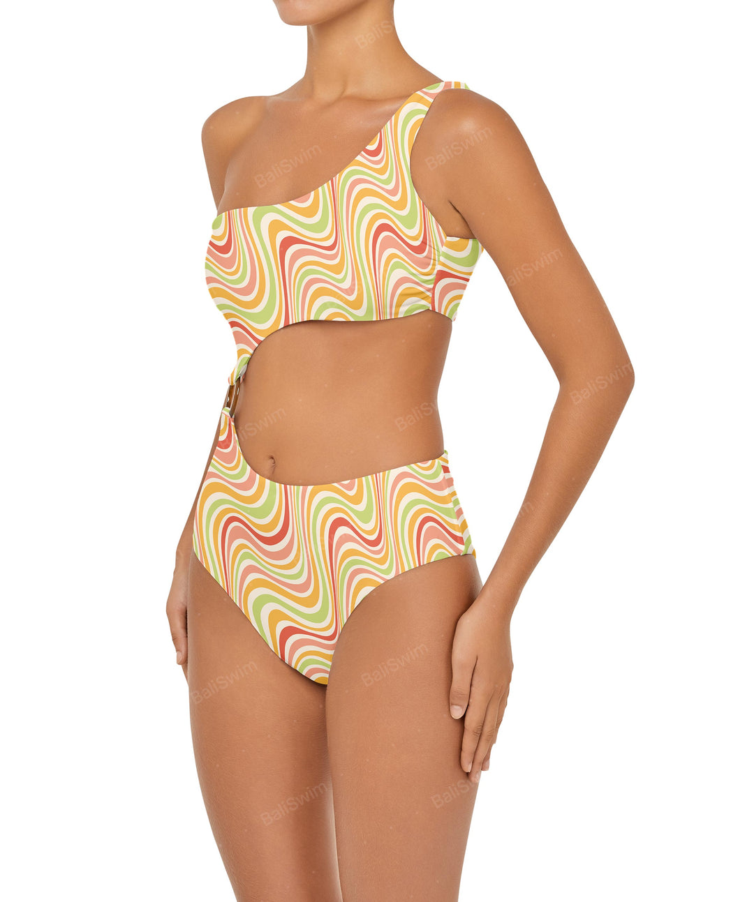 BSWS-S51 Assymetric Cut Out O-Ring Monokini