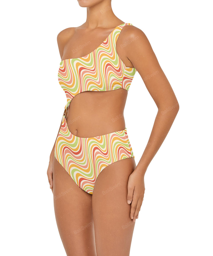 BSWS-S51 Assymetric Cut Out O-Ring Monokini