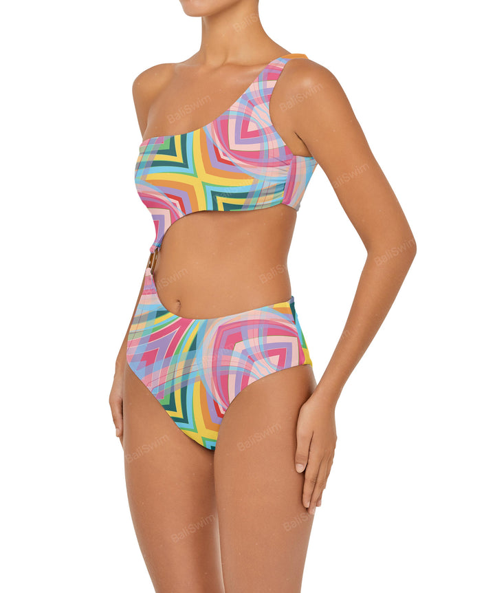 BSWS-S51 Assymetric Cut Out O-Ring Monokini
