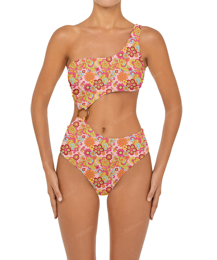 BSWS-S51 Assymetric Cut Out O-Ring Monokini