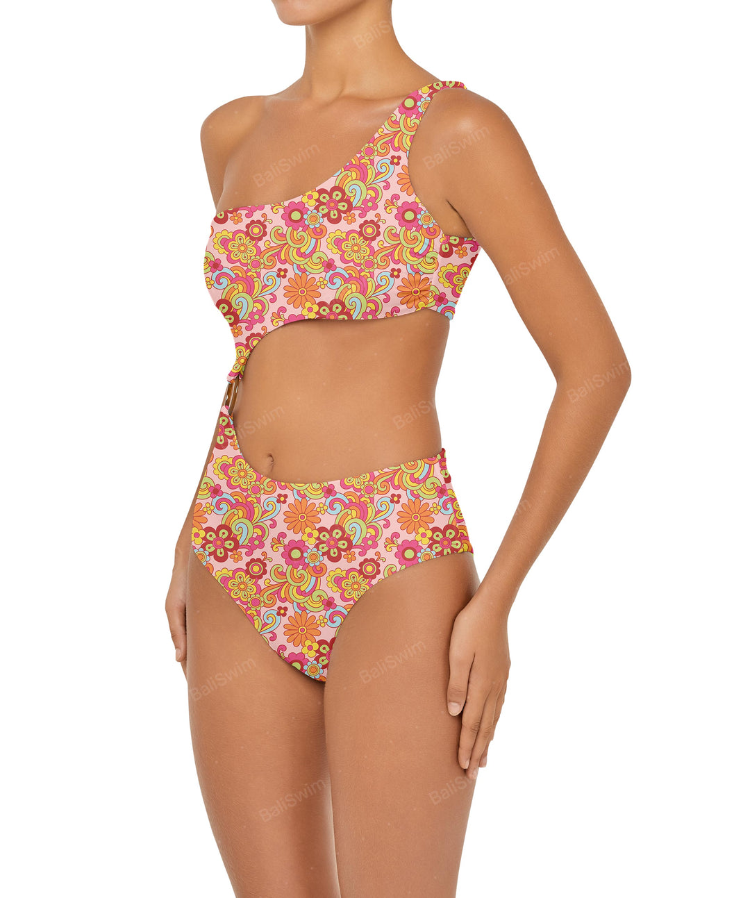 BSWS-S51 Assymetric Cut Out O-Ring Monokini