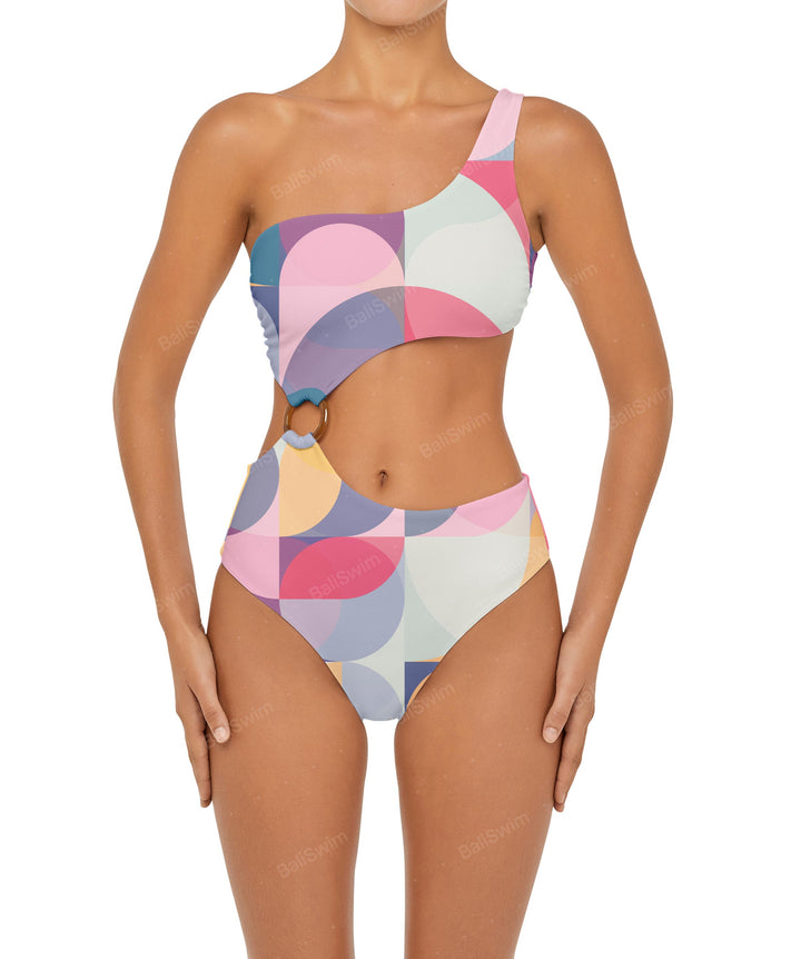 BSWS-S51 Assymetric Cut Out O-Ring Monokini