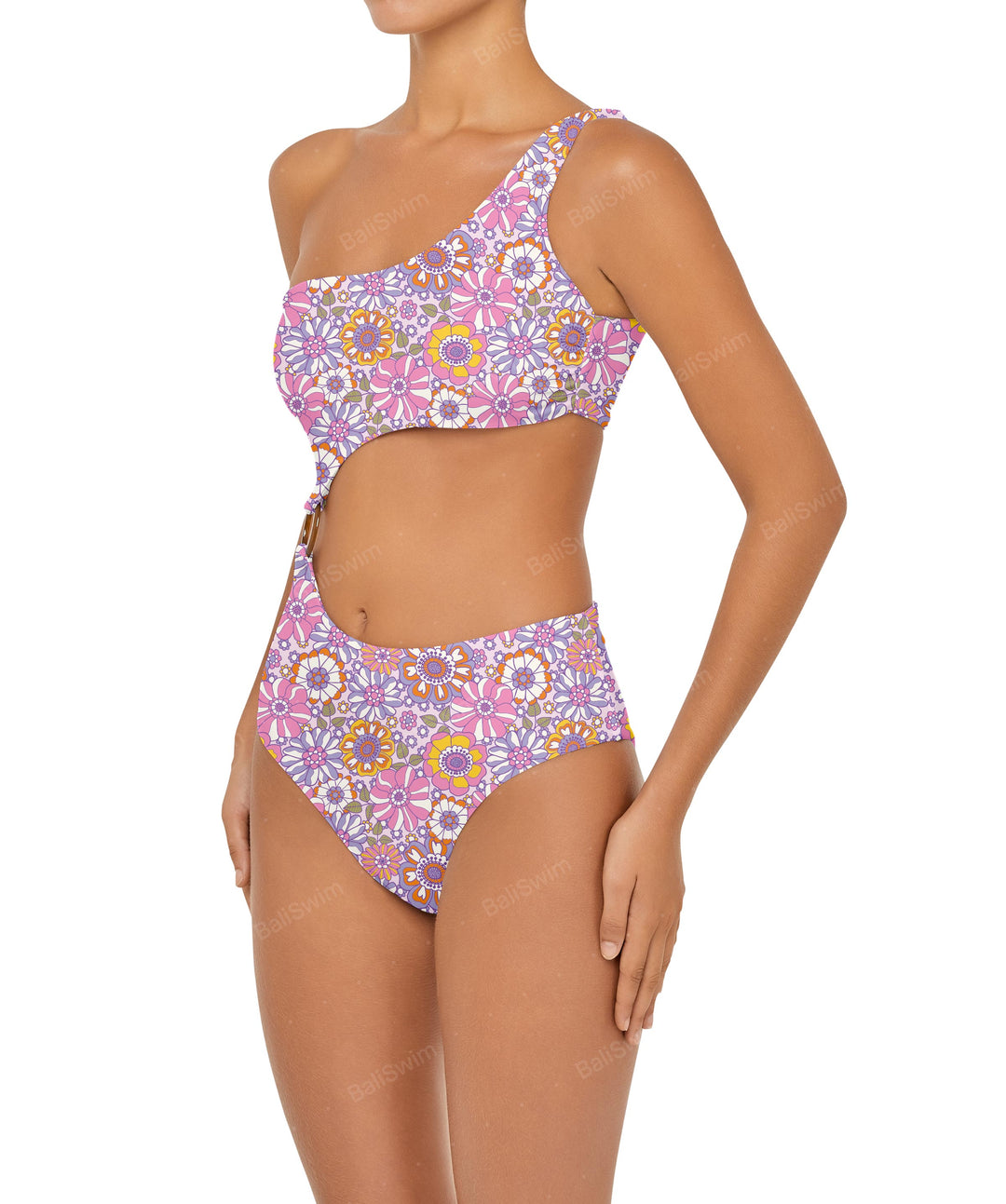 BSWS-S51 Assymetric Cut Out O-Ring Monokini