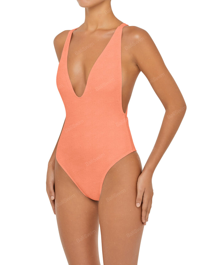BSWS-S54 Low Back Criss Cross One Piece