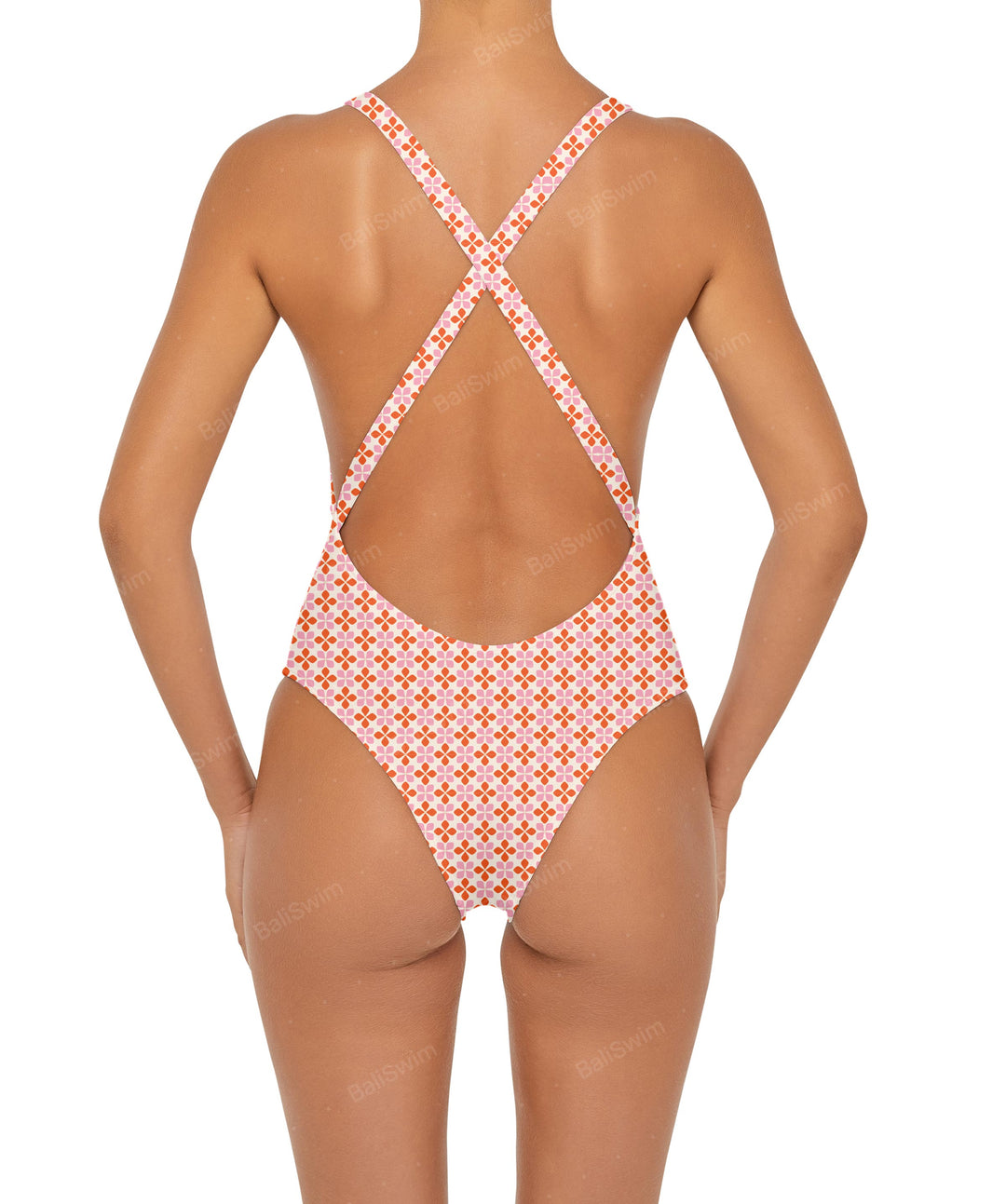 BSWS-S54 Low Back Criss Cross One Piece