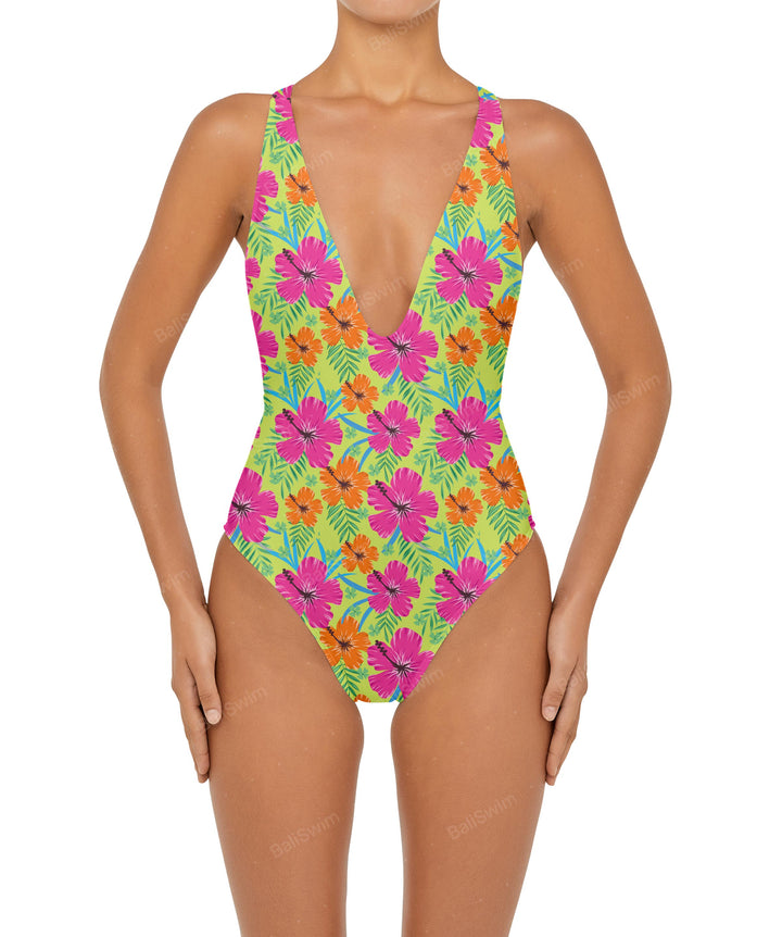BSWS-S54 Low Back Criss Cross One Piece
