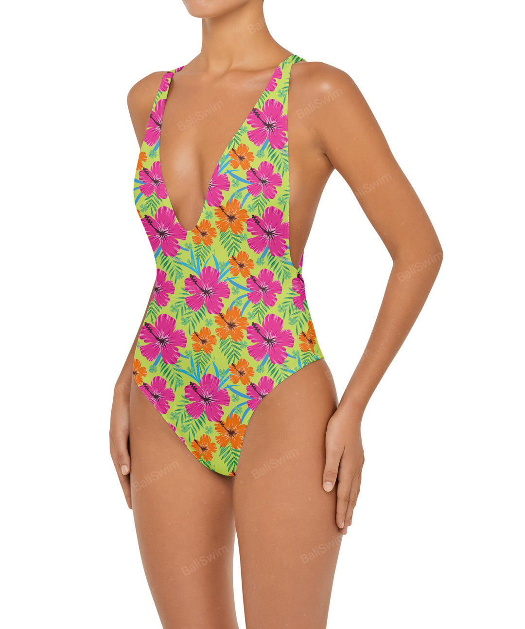 BSWS-S54 Low Back Criss Cross One Piece