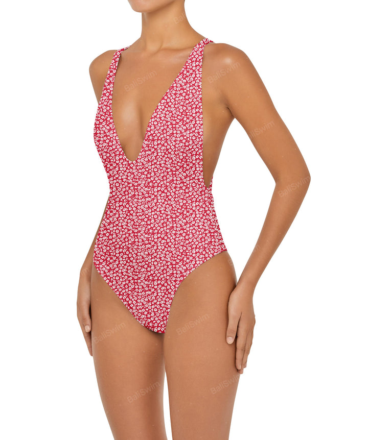 BSWS-S54 Low Back Criss Cross One Piece