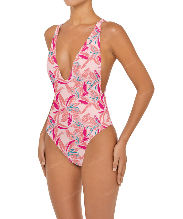BSWS-S54 Low Back Criss Cross One Piece