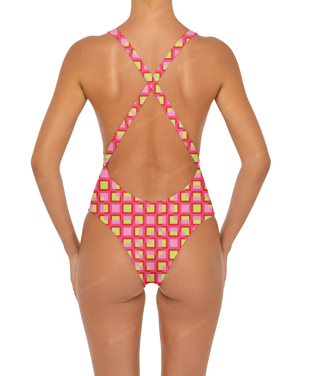 BSWS-S54 Low Back Criss Cross One Piece