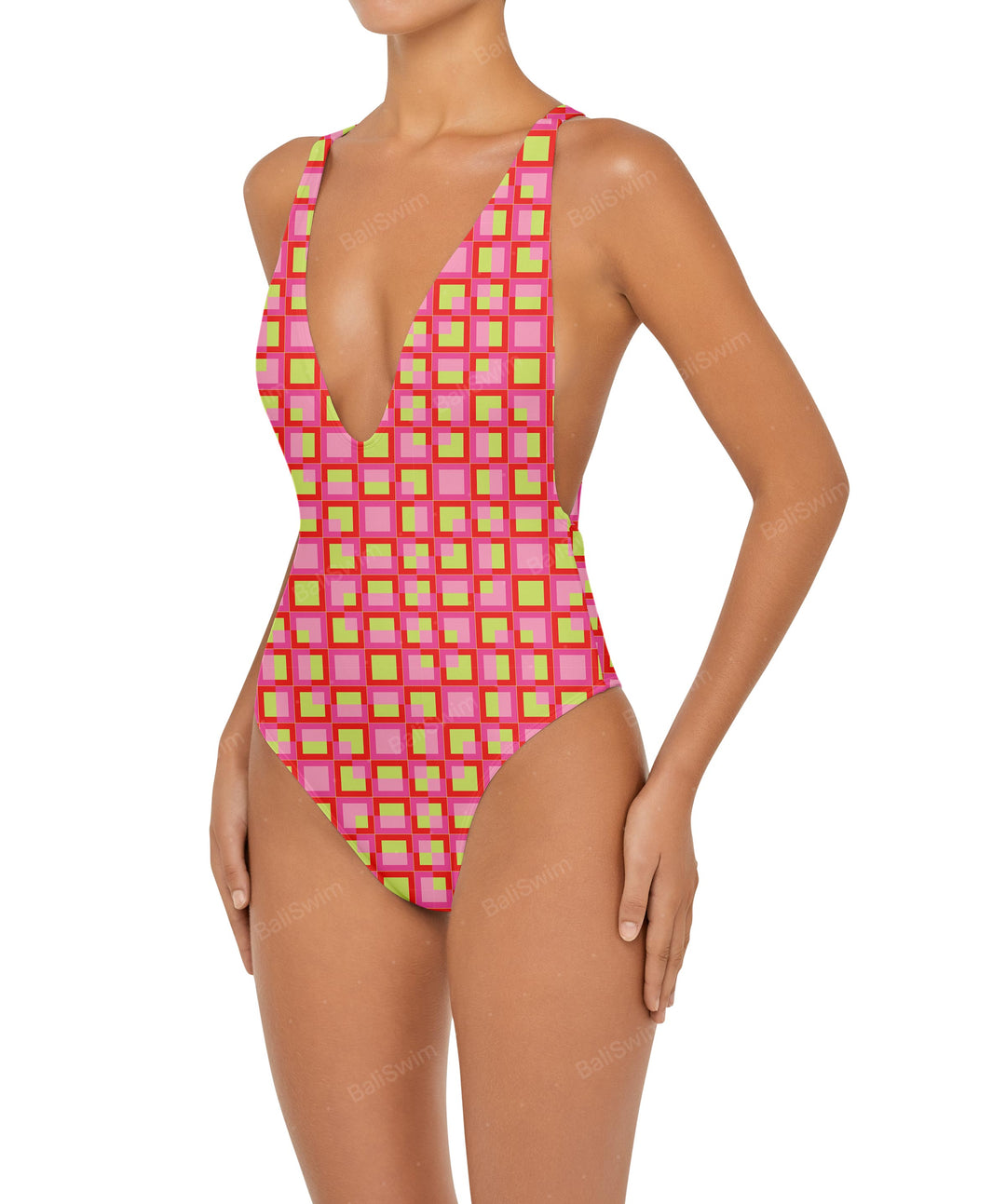 BSWS-S54 Low Back Criss Cross One Piece