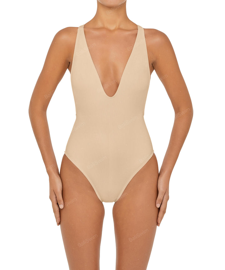 BSWS-S54 Low Back Criss Cross One Piece
