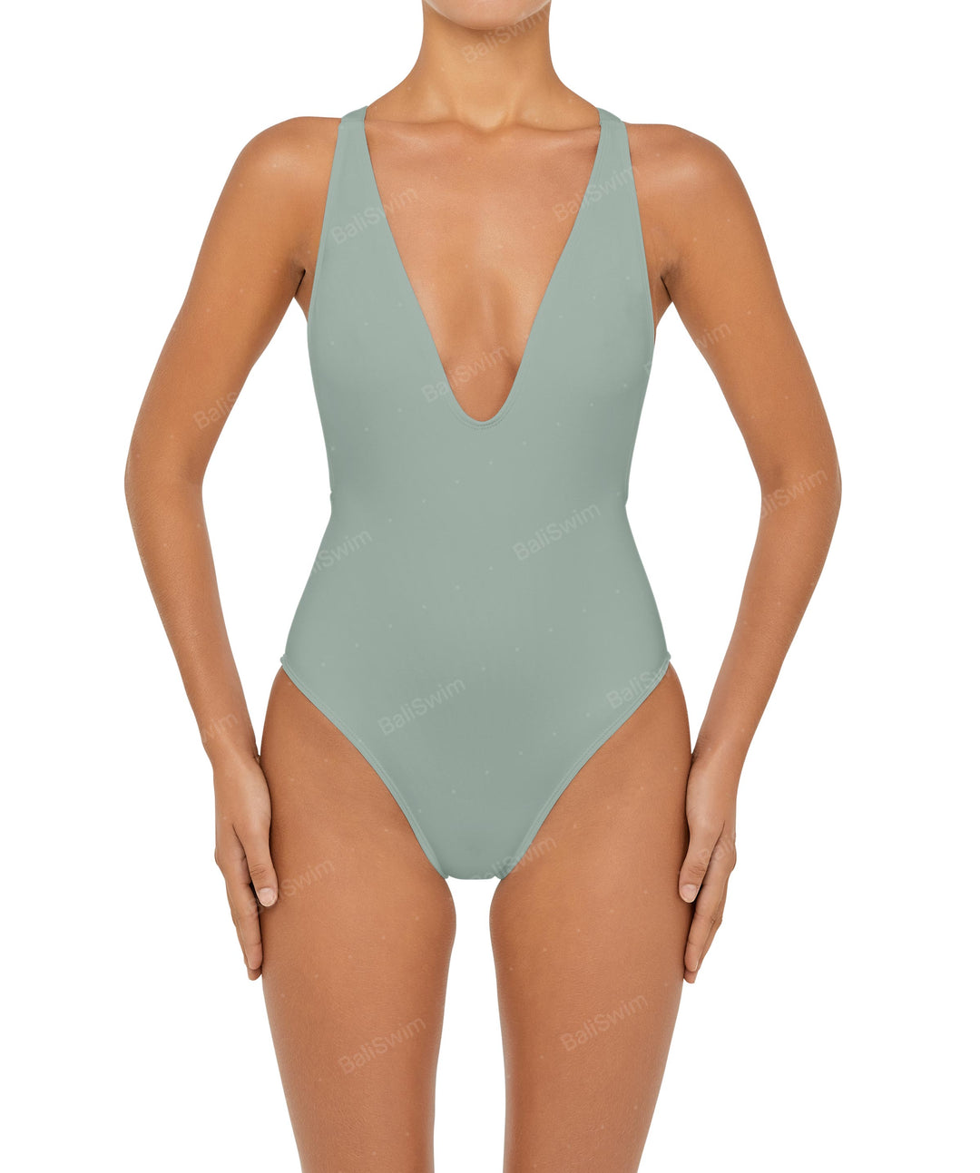 BSWS-S54 Low Back Criss Cross One Piece