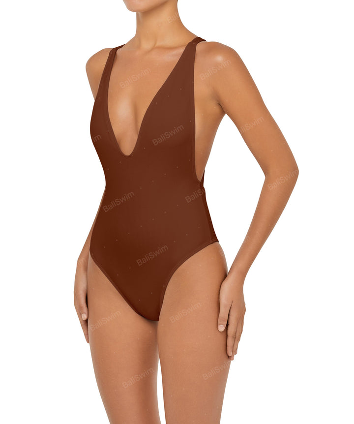 BSWS-S54 Low Back Criss Cross One Piece
