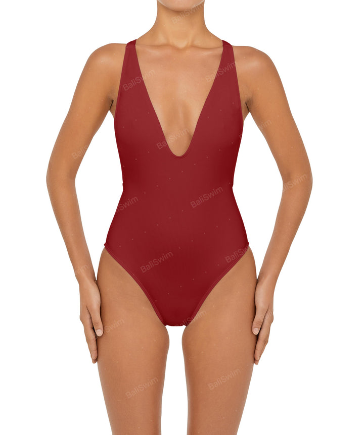 BSWS-S54 Low Back Criss Cross One Piece