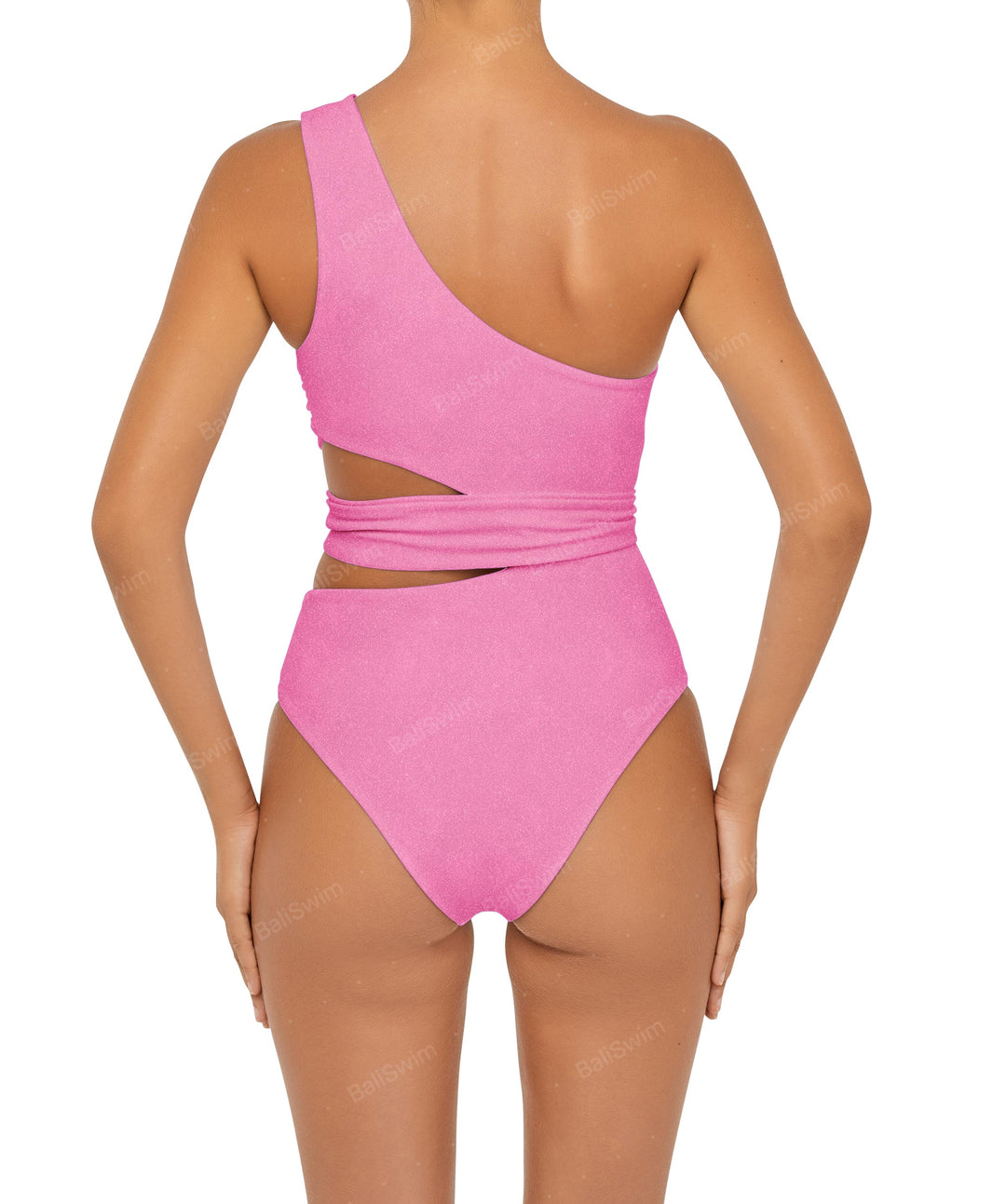 BSWS-S55 Cut Out One Shoulder Swimsuit