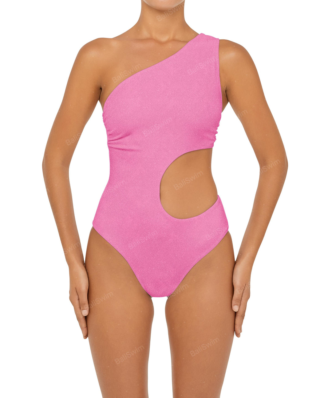 BSWS-S55 Cut Out One Shoulder Swimsuit
