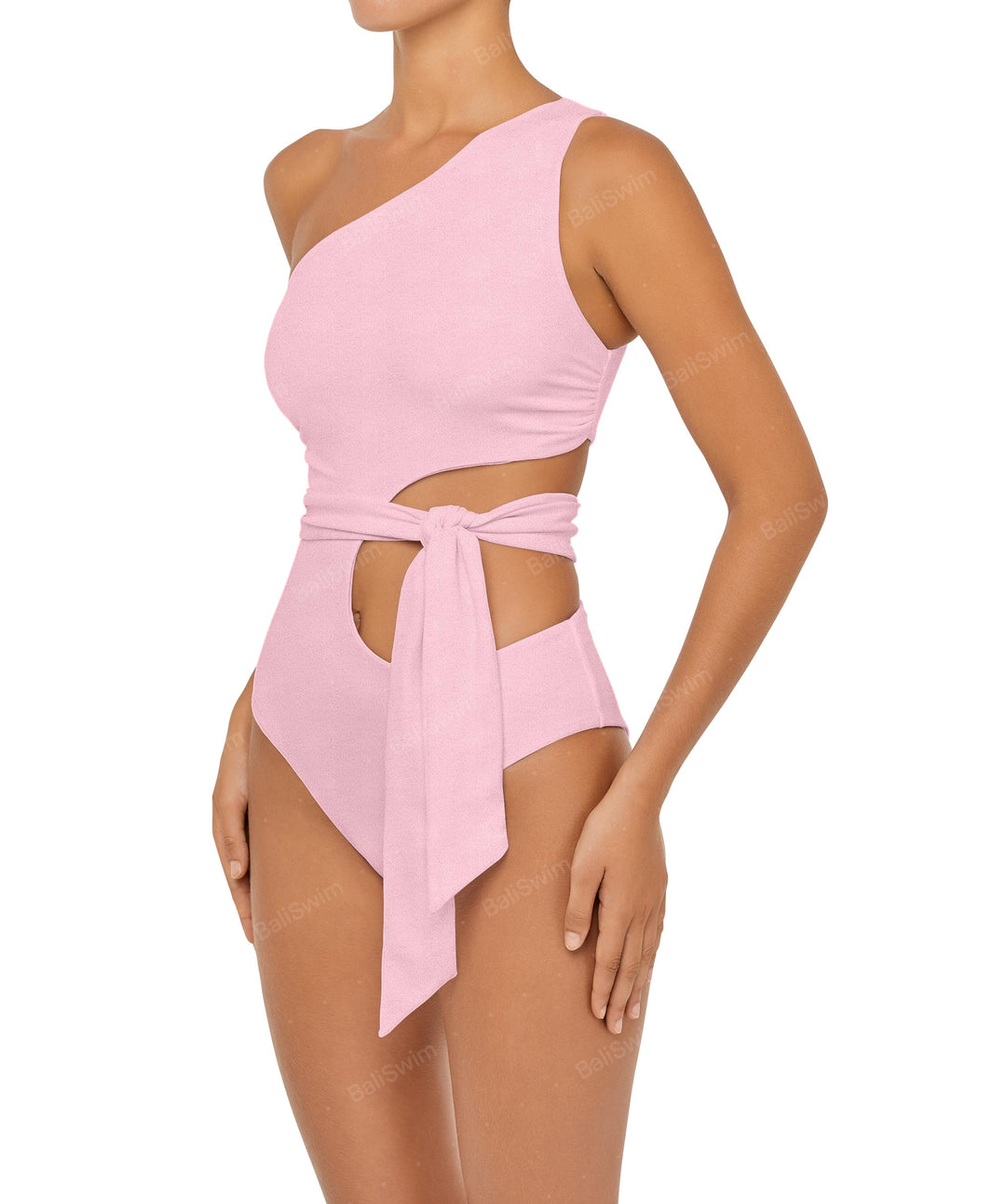 BSWS-S55 Cut Out One Shoulder Swimsuit