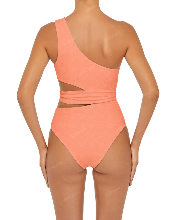 BSWS-S55 Cut Out One Shoulder Swimsuit