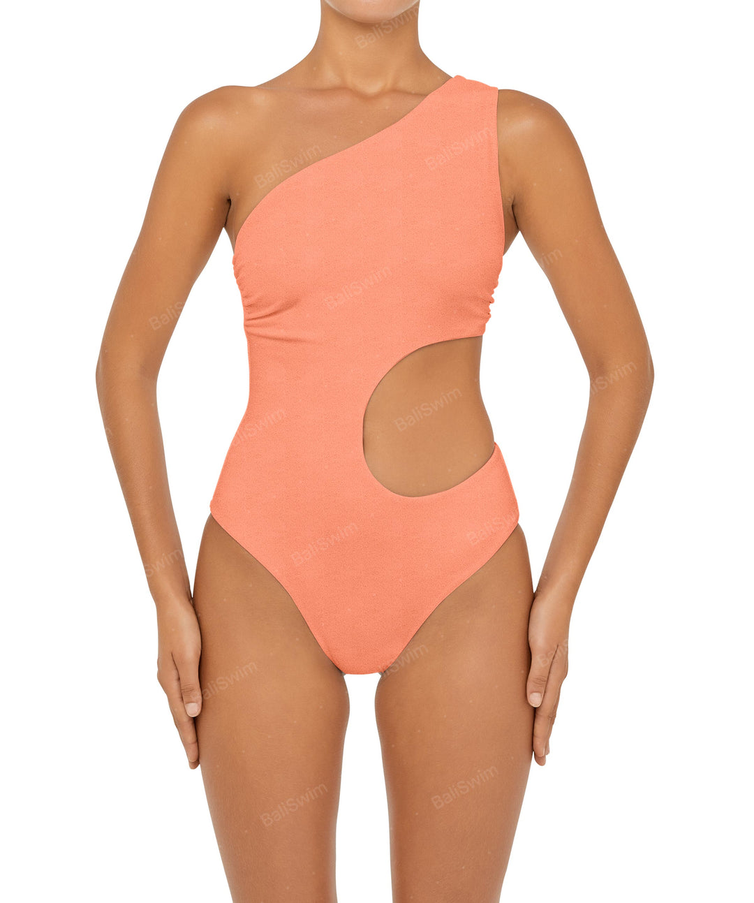 BSWS-S55 Cut Out One Shoulder Swimsuit