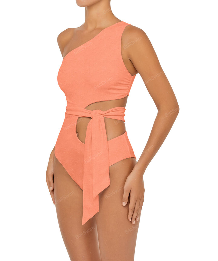 BSWS-S55 Cut Out One Shoulder Swimsuit
