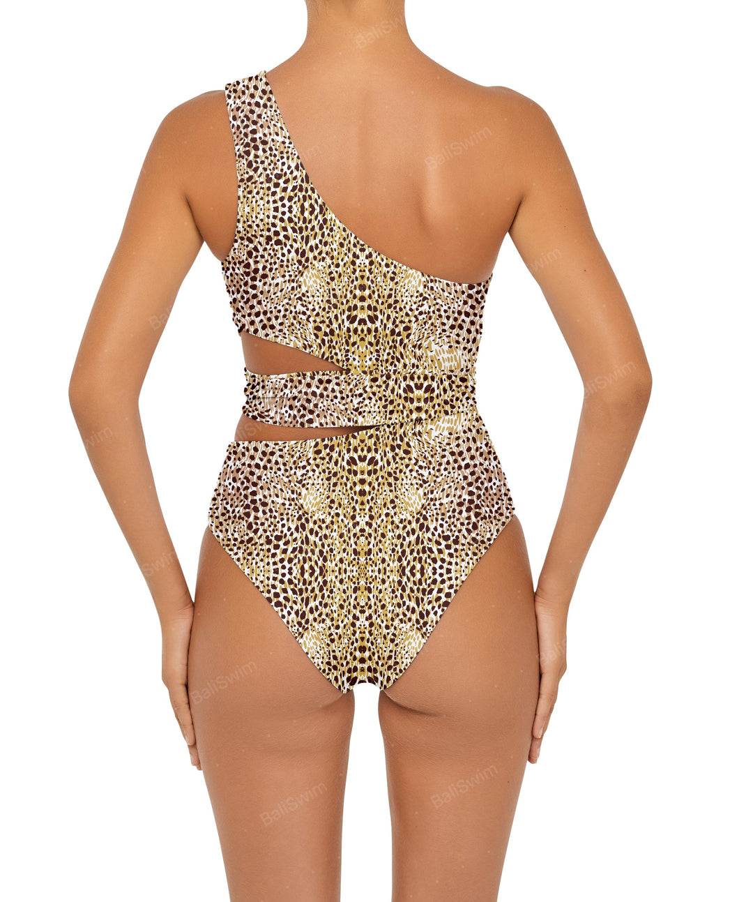 BSWS-S55 Cut Out One Shoulder Swimsuit