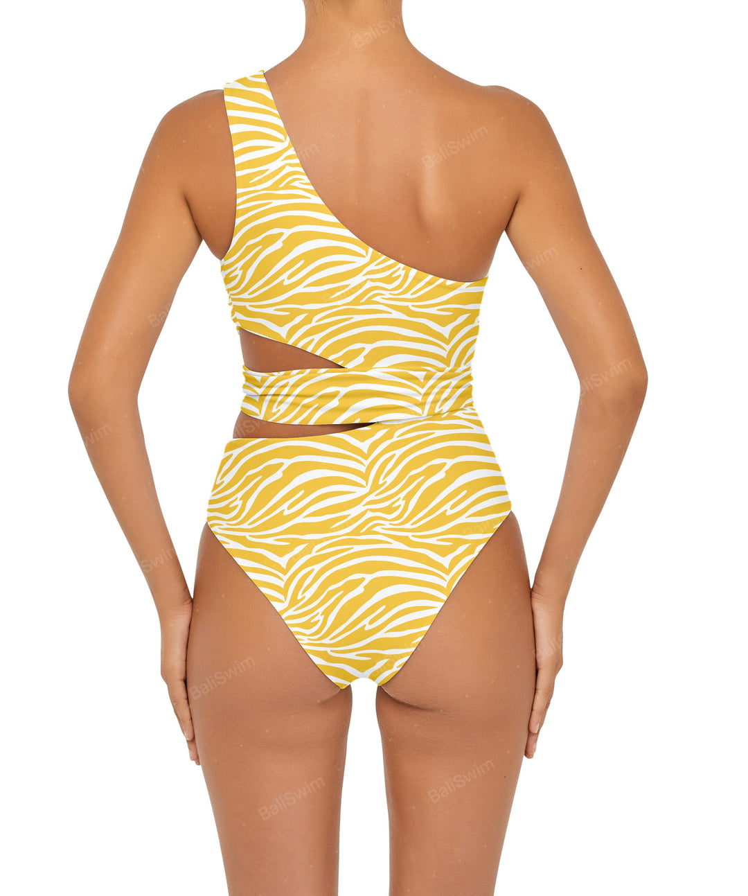 BSWS-S55 Cut Out One Shoulder Swimsuit