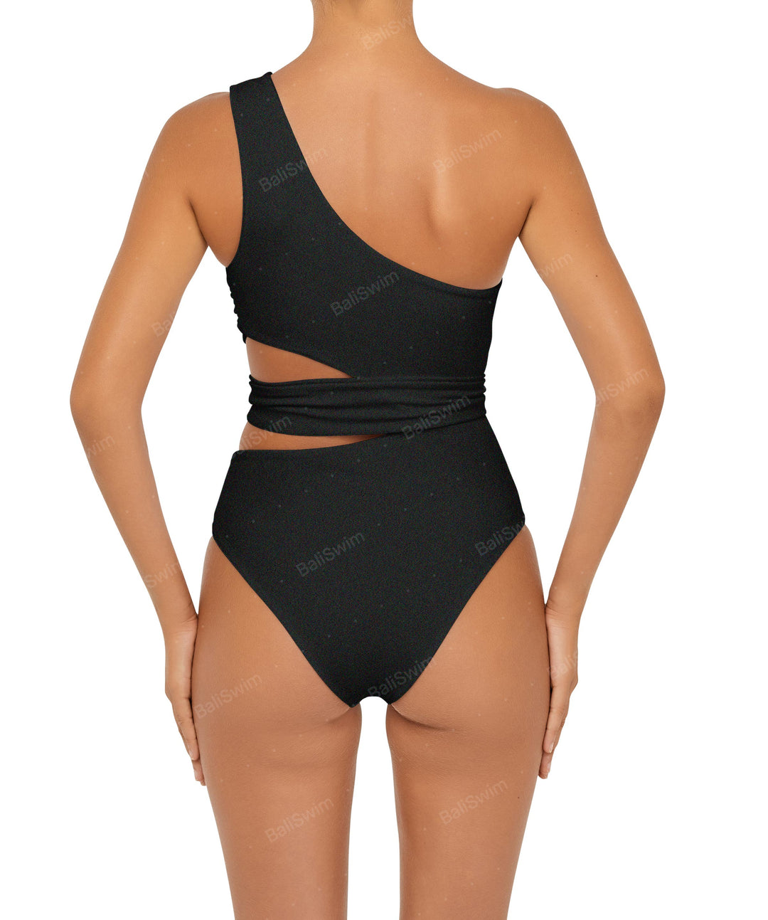 BSWS-S55 Cut Out One Shoulder Swimsuit