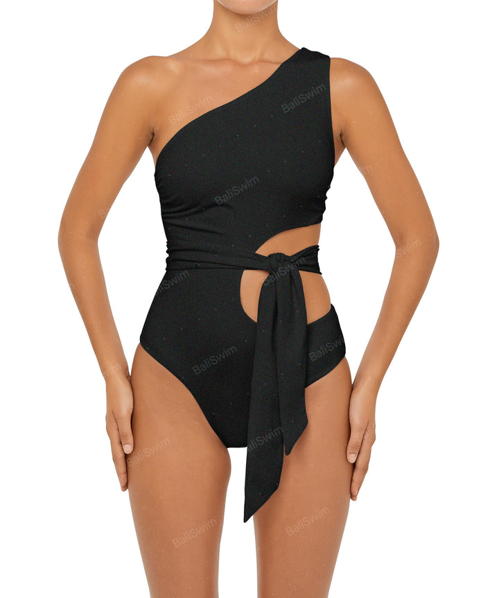 BSWS-S55 Cut Out One Shoulder Swimsuit