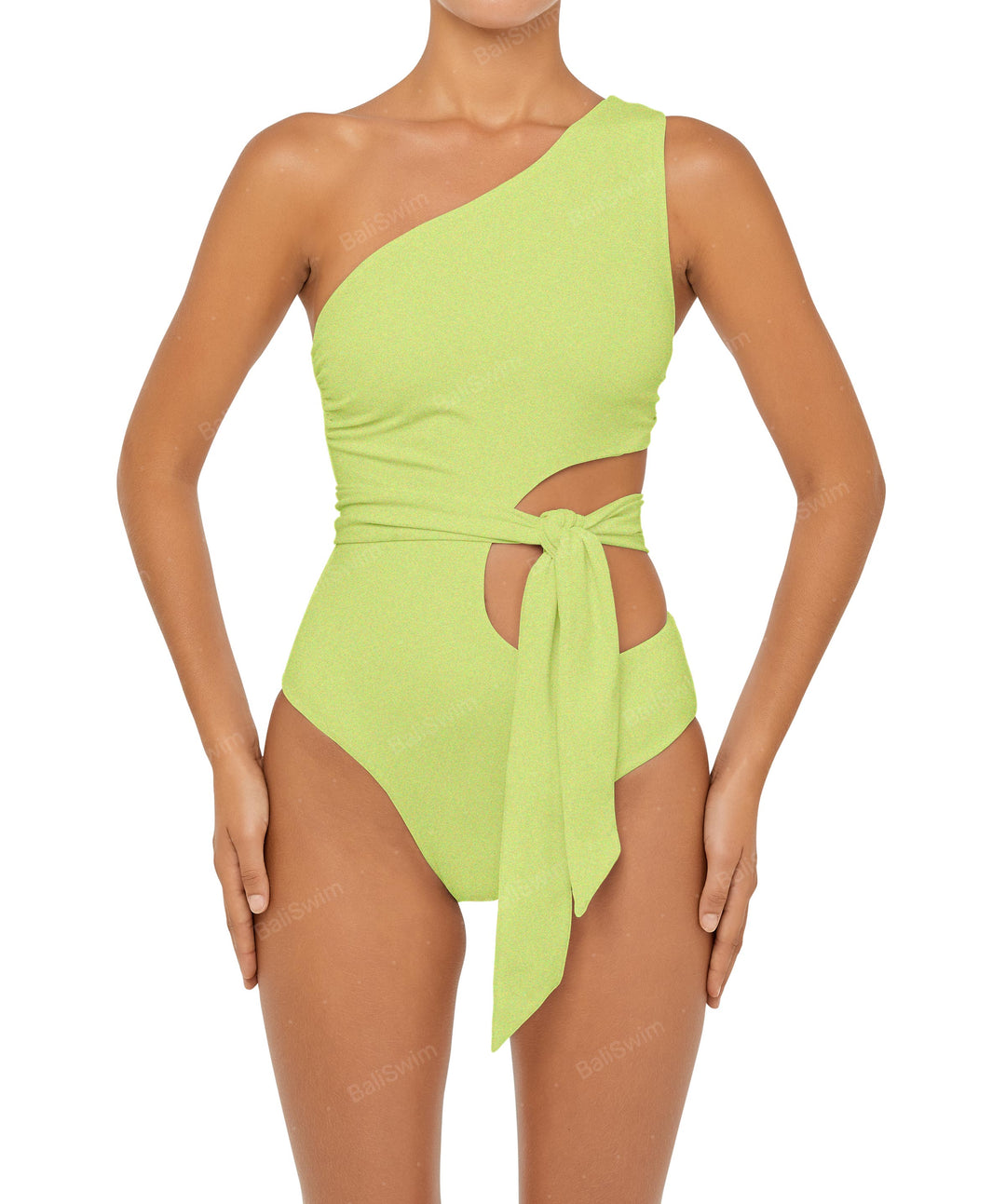 BSWS-S55 Cut Out One Shoulder Swimsuit
