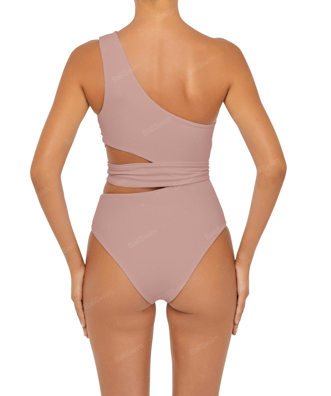BSWS-S55 Cut Out One Shoulder Swimsuit