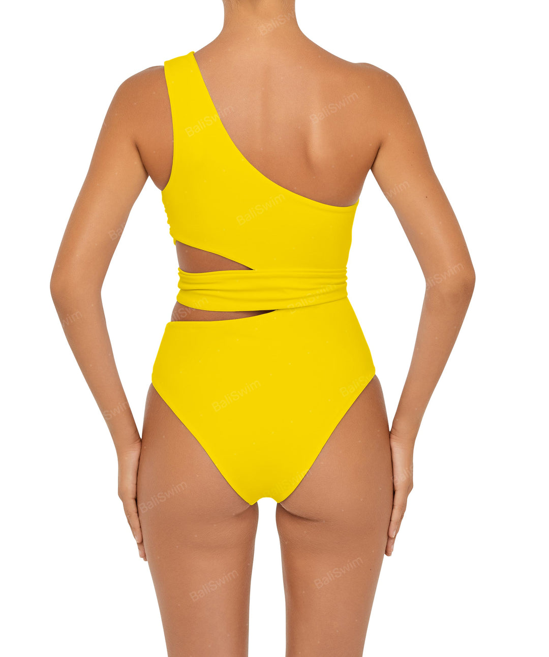 BSWS-S55 Cut Out One Shoulder Swimsuit