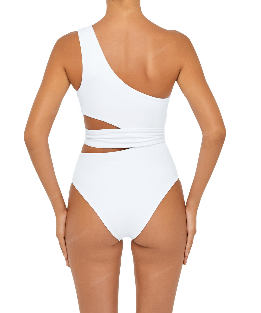 BSWS-S55 Cut Out One Shoulder Swimsuit