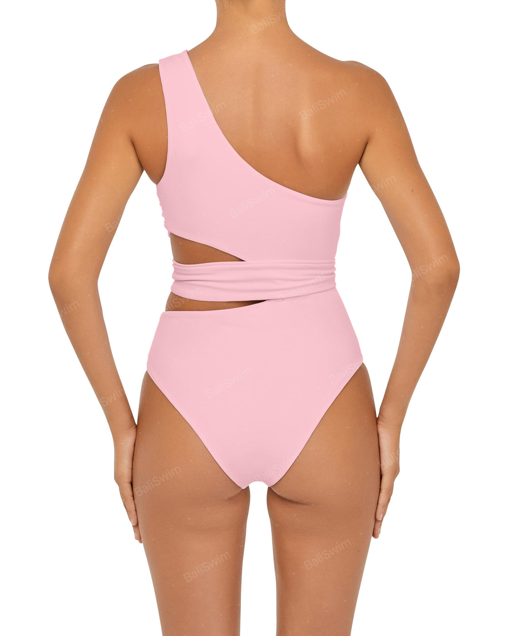 BSWS-S55 Cut Out One Shoulder Swimsuit