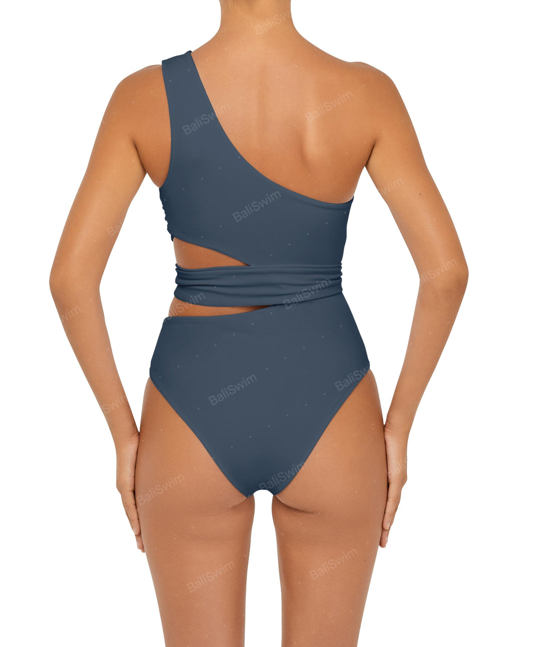 BSWS-S55 Cut Out One Shoulder Swimsuit