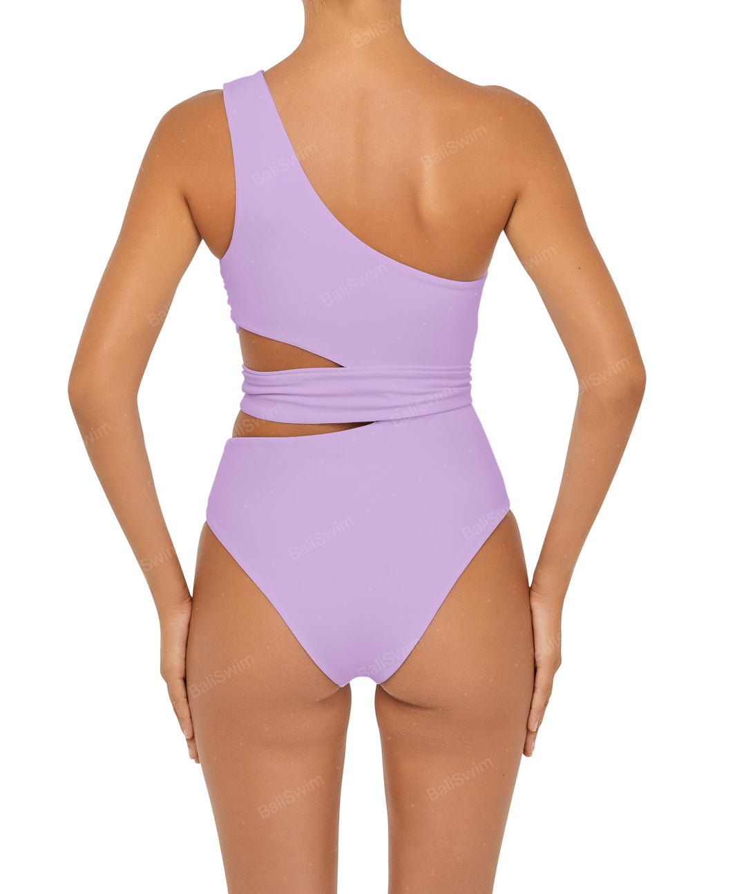 BSWS-S55 Cut Out One Shoulder Swimsuit