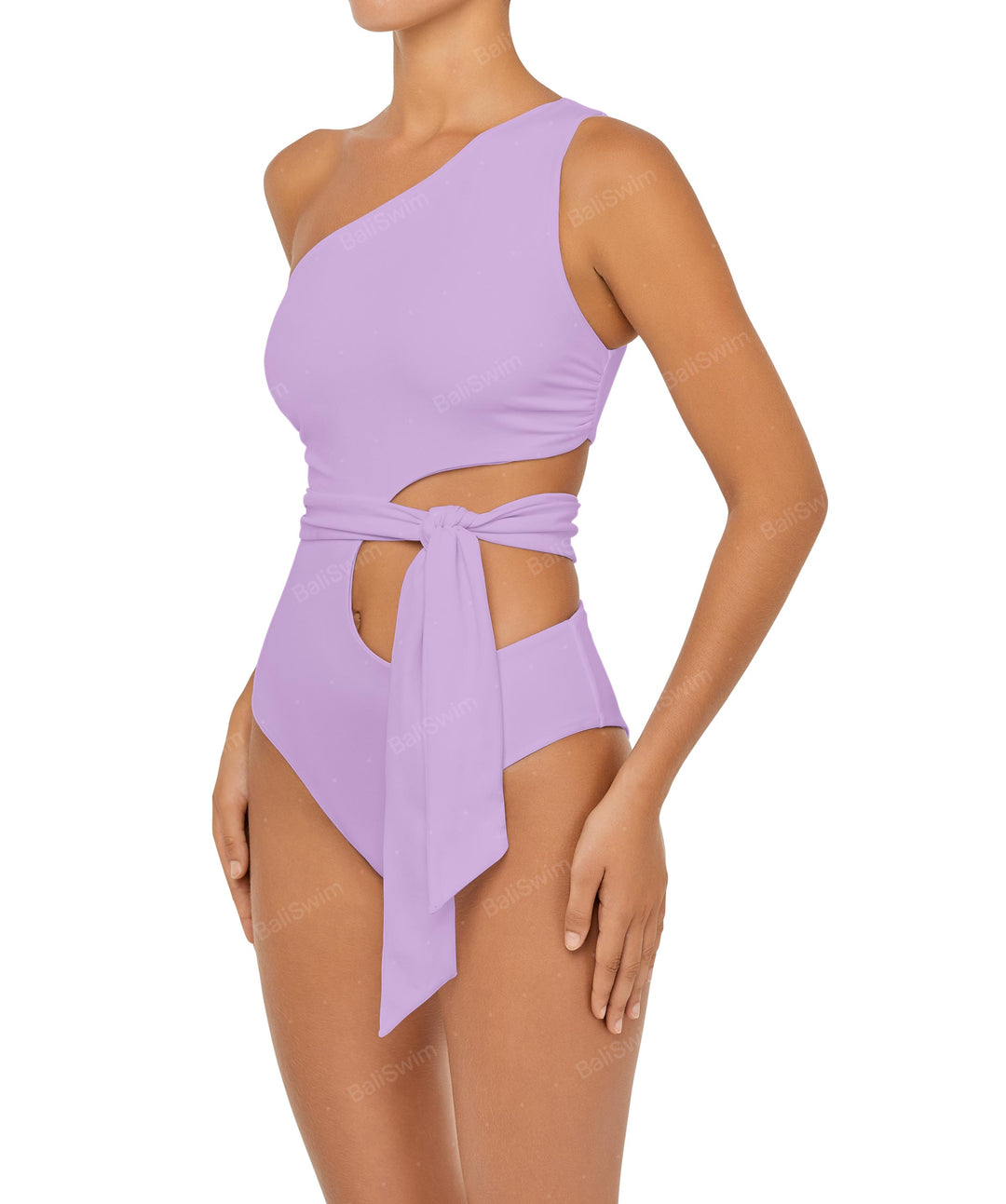 BSWS-S55 Cut Out One Shoulder Swimsuit