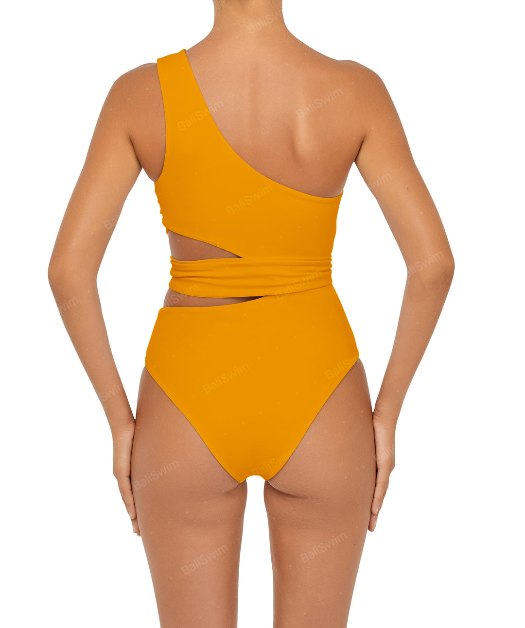 BSWS-S55 Cut Out One Shoulder Swimsuit