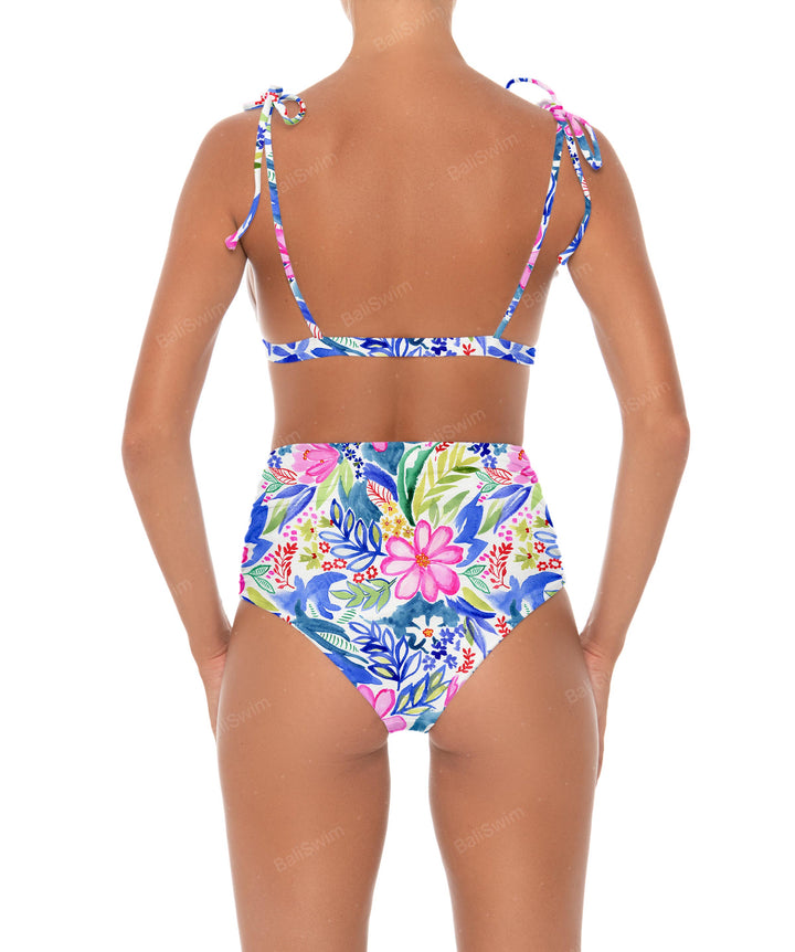 BSWS-B31 Gathered High Rise Bikini Bottom