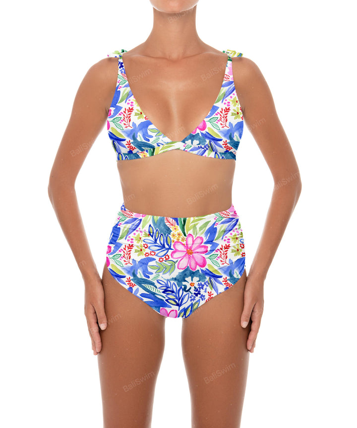 BSWS-B31 Gathered High Rise Bikini Bottom