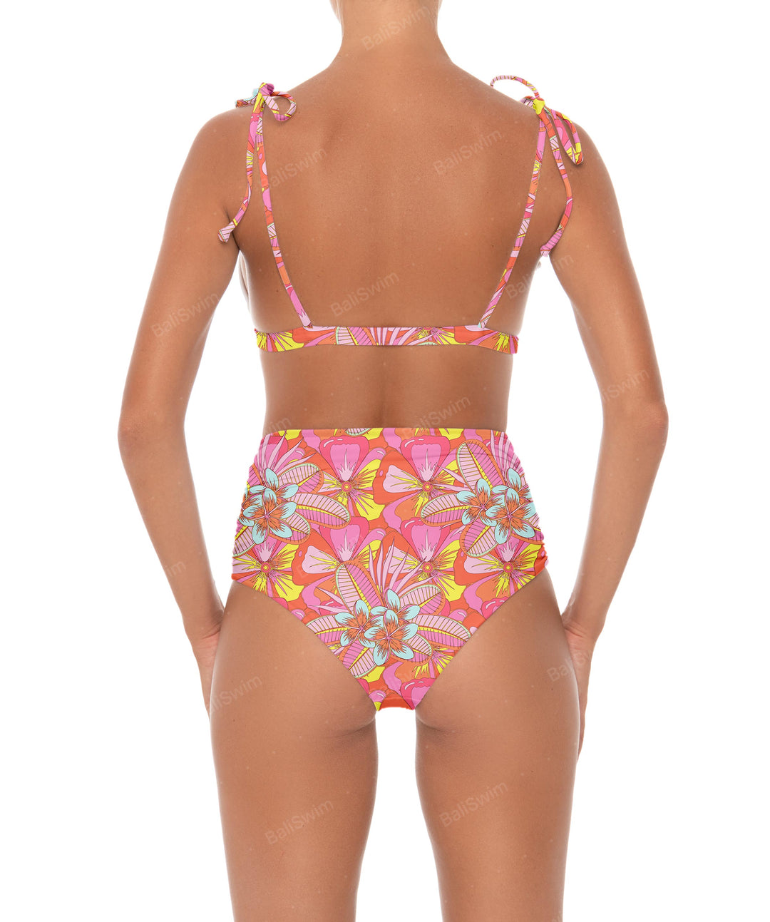 BSWS-B31 Gathered High Rise Bikini Bottom