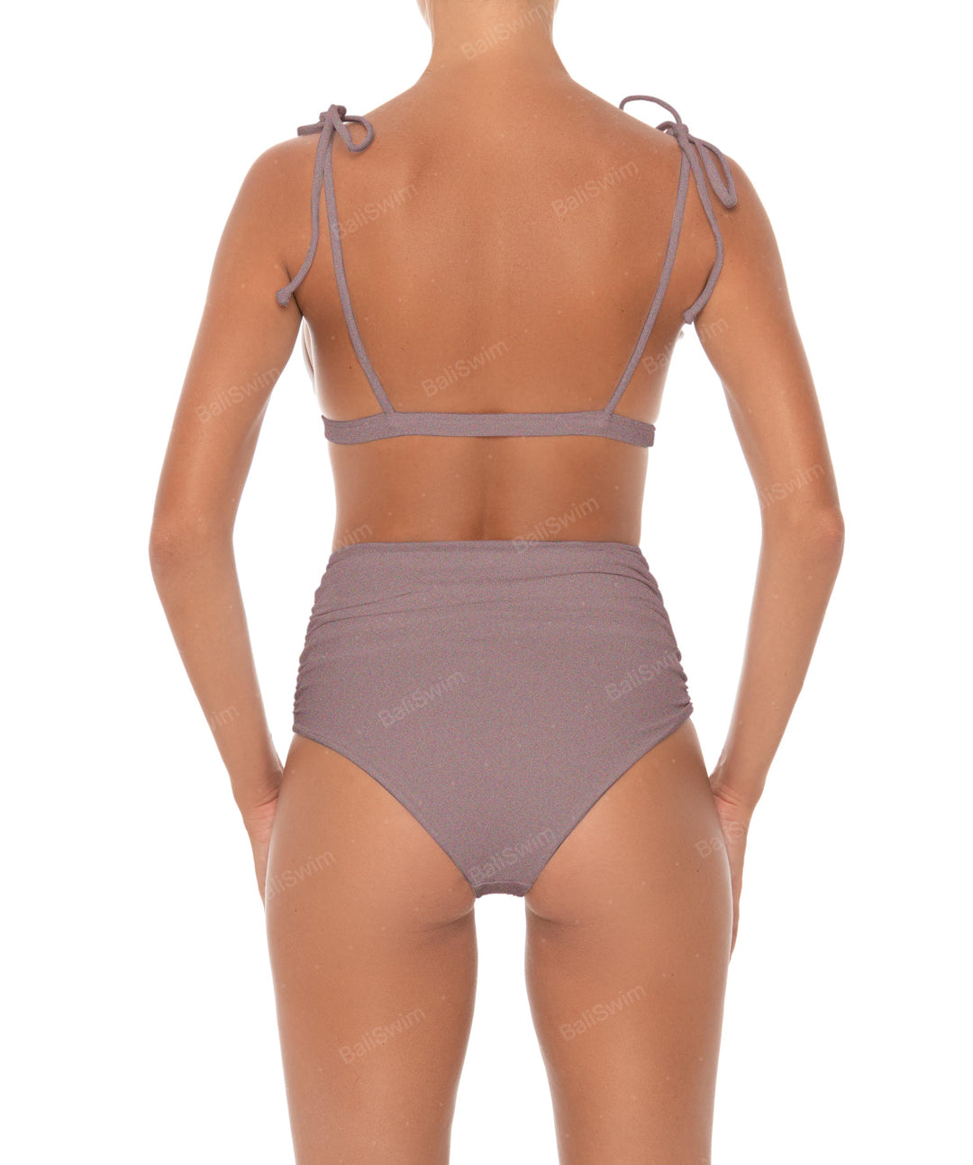 BSWS-B31 Gathered High Rise Bikini Bottom