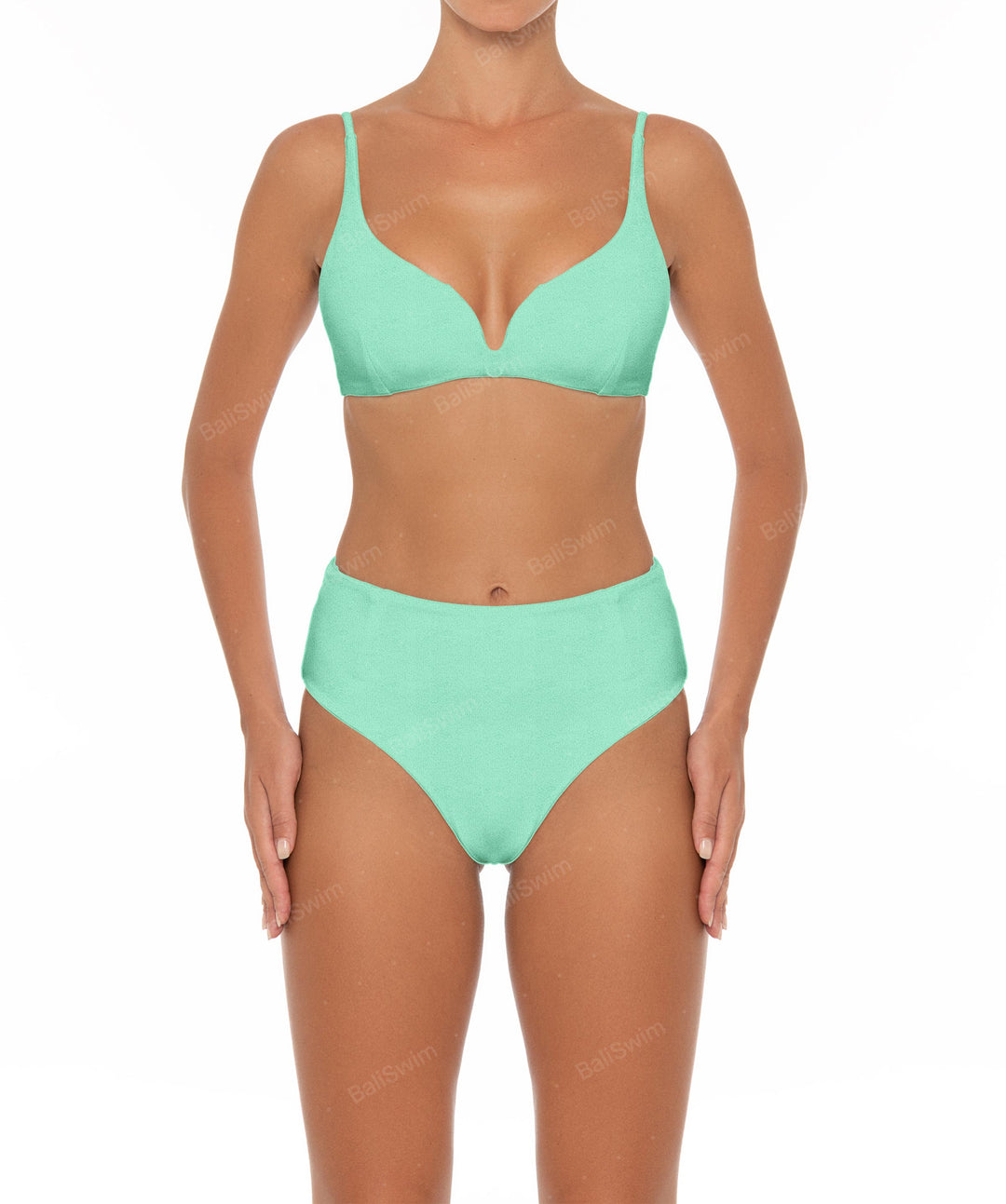 BSWS-B40 Darted High Rise Bikini Bottom