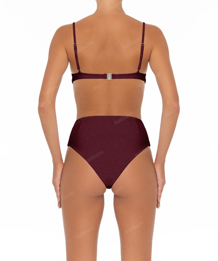 BSWS-B40 Darted High Rise Bikini Bottom