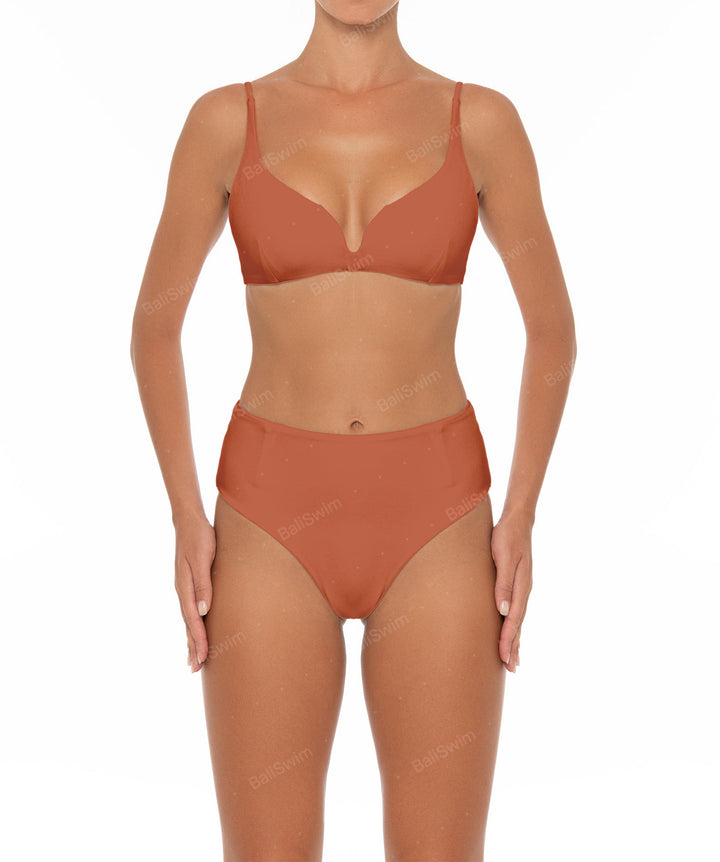 BSWS-B40 Darted High Rise Bikini Bottom