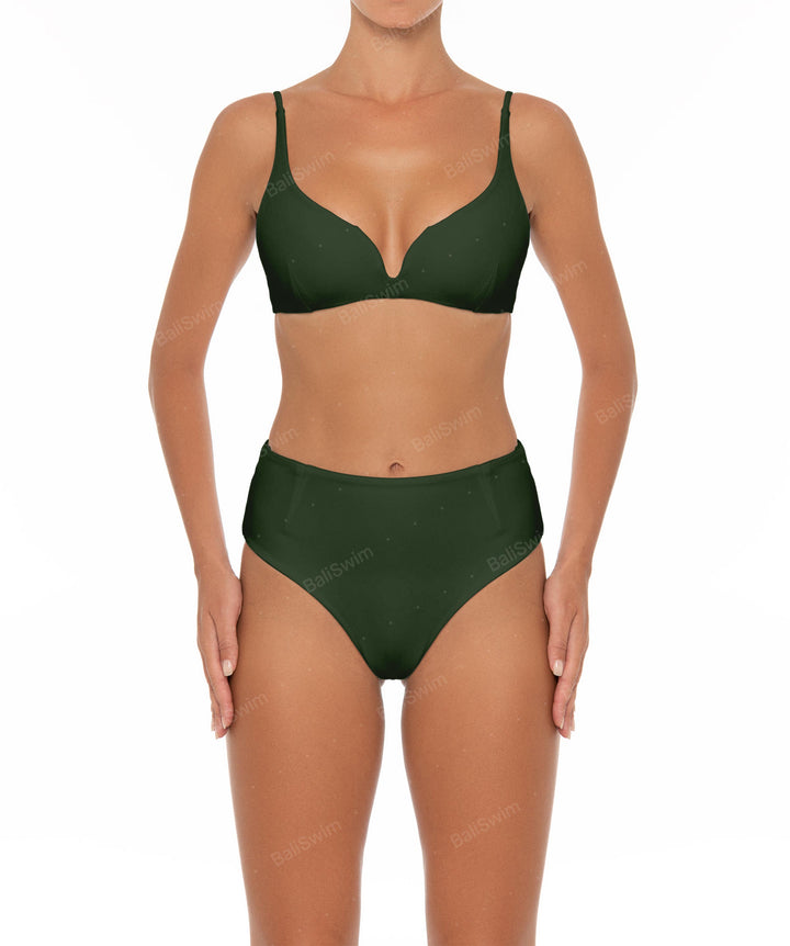 BSWS-B40 Darted High Rise Bikini Bottom
