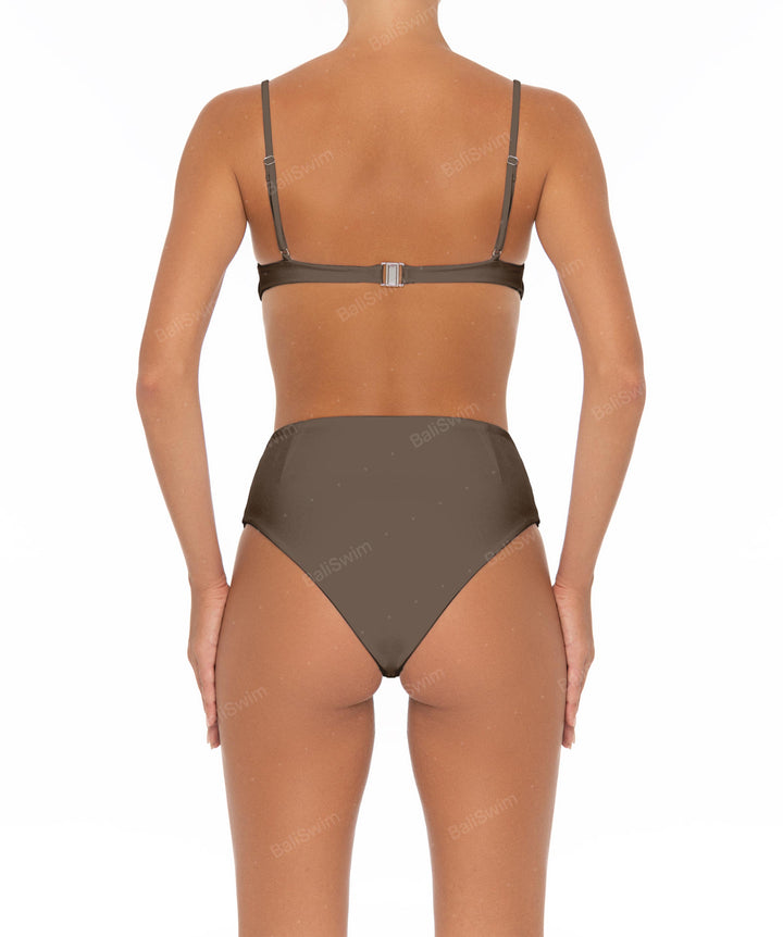 BSWS-B40 Darted High Rise Bikini Bottom