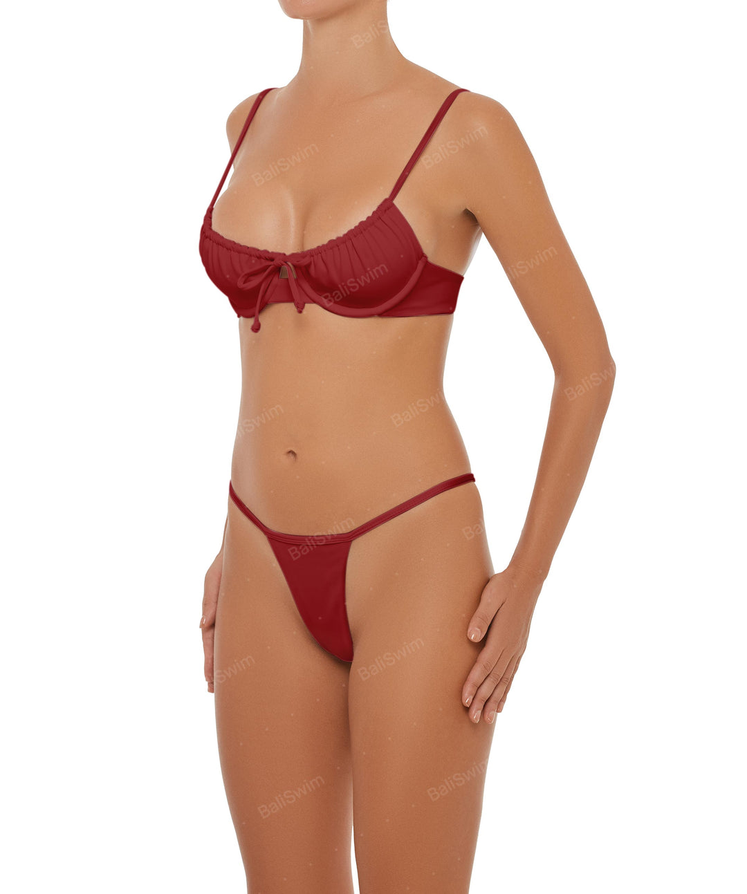 BSWS-B63 Ruched Bikini Bottom