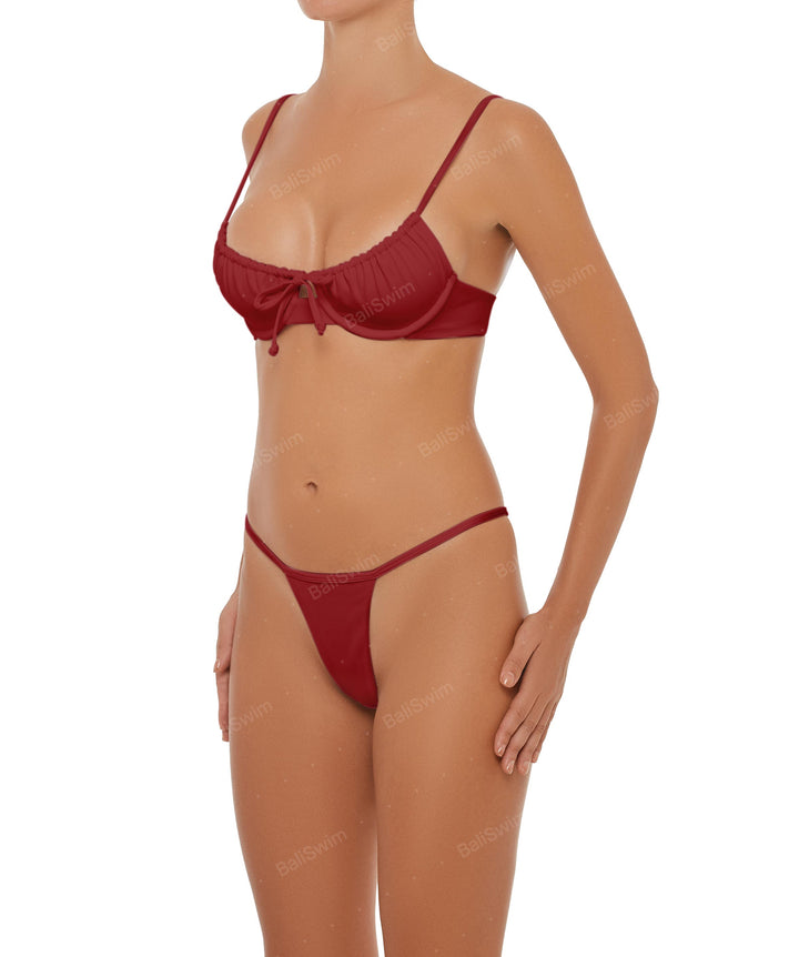 BSWS-B63 Ruched Bikini Bottom