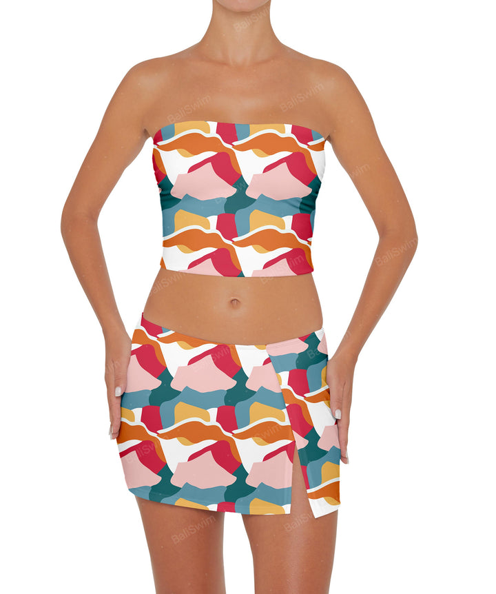 BSWS-T82 Bandeau Tankini Top